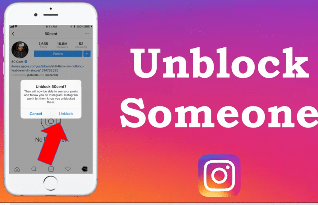 unblock on Instagram